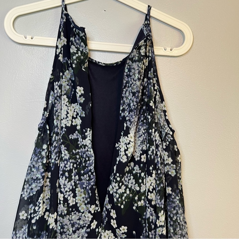 AMERICAN LIVING Floral Georgette Cold Shoulder Shift Dress Flowy Sz 16 Bloomcore - Picture 12 of 14